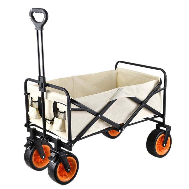Wilderness camper cart camp trailer outdoor folding oversized camping trolley trolley camper cross-border