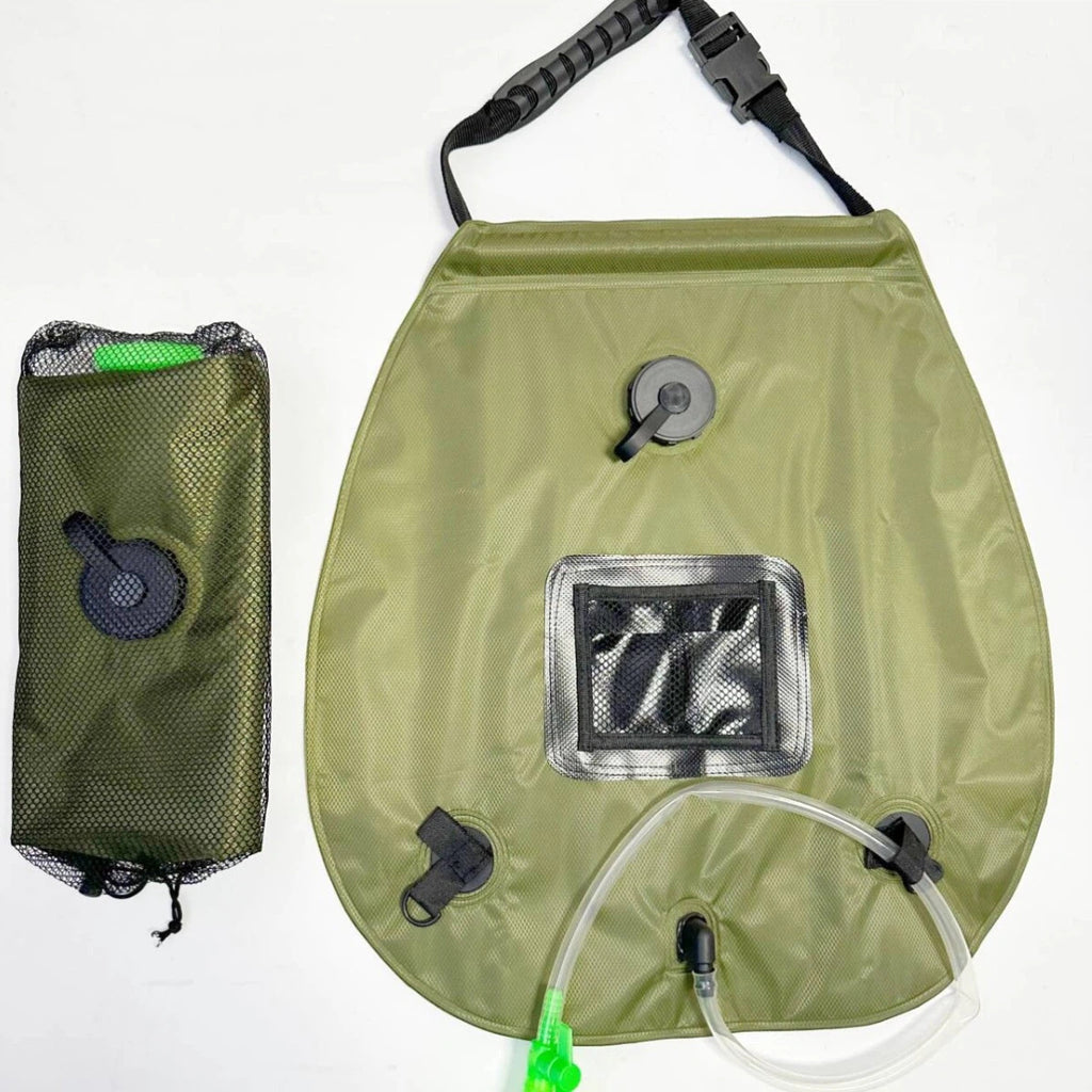 Outdoor solar thickened shower bag, self-driving camping bath water storage bag, portable shower bag bath water bag