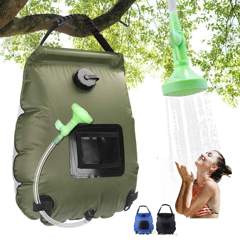Outdoor solar thickened shower bag, self-driving camping bath water storage bag, portable shower bag bath water bag