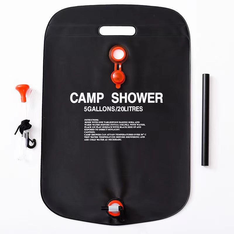 Outdoor camping bath bag 20L solar hot water bag outdoor bath shower portable shower sprinkler water storage bag