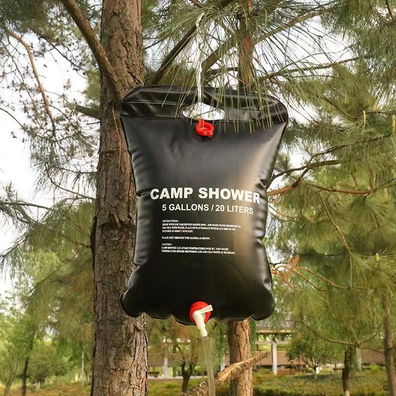 Outdoor camping bath bag 20L solar hot water bag outdoor bath shower portable shower sprinkler water storage bag