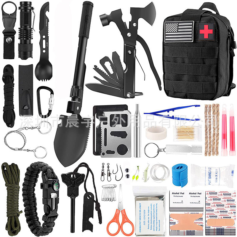 Outdoor camping equipment camping survival tool set emergency survival kit multifunctional field survival supplies